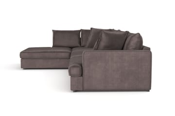 Rossita Lyx 4-sits Extra djup Soffa med Schäslong Vänster - Mörkgrå Manchester - Möbler - Soffa - Divansoffa & schäslongsoffa - 4 sits soffa med divan