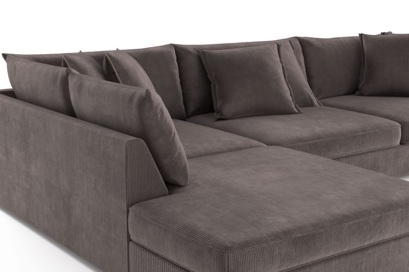 Rossita Lyx 4-sits Extra djup Soffa med Schäslong Vänster - Mörkgrå Manchester - Möbler - Soffa - Divansoffa & schäslongsoffa - 4 sits soffa med divan