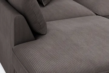 Rossita Lyx 4-sits Extra djup Soffa med Schäslong Vänster - Mörkgrå Manchester - Möbler - Soffa - Divansoffa & schäslongsoffa - 4 sits soffa med divan