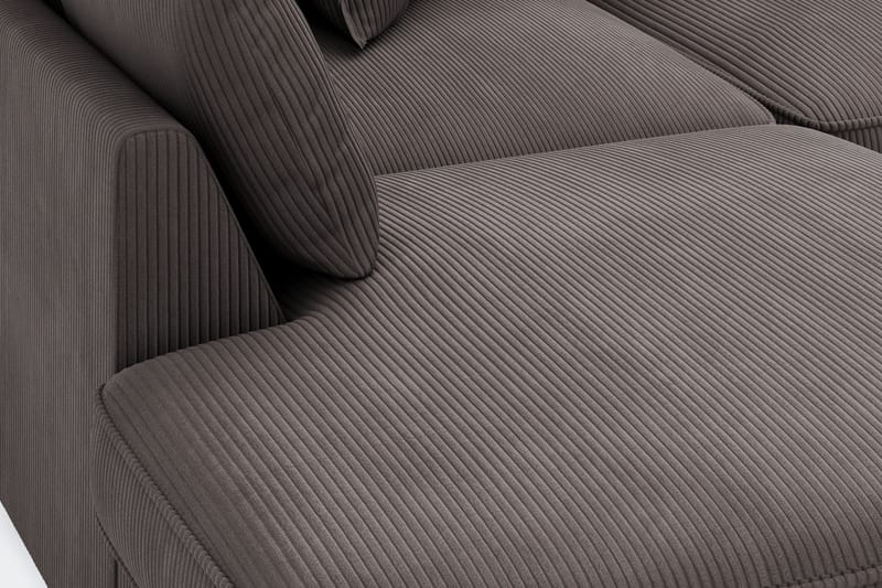 Rossita Lyx 4-sits Extra djup Soffa med Schäslong Vänster - Mörkgrå Manchester - Möbler - Soffa - Divansoffa & schäslongsoffa - 4 sits soffa med divan