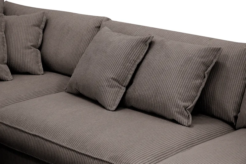 Rossita Lyx 4-sits Extra djup Soffa med Schäslong Vänster - Mörkgrå Manchester - Möbler - Soffa - Divansoffa & schäslongsoffa - 4 sits soffa med divan