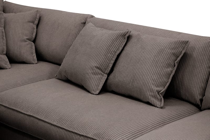 Rossita Lyx 4-sits Extra djup Soffa med Schäslong Vänster - Mörkgrå Manchester - Möbler - Soffa - Divansoffa & schäslongsoffa - 4 sits soffa med divan