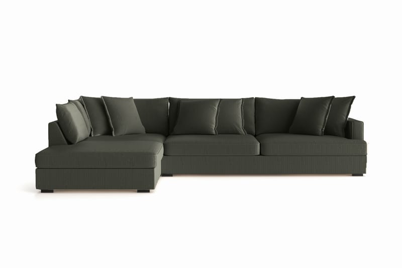 Rossita Lyx 4-sits Extra djup Soffa med Schäslong Vänster - Mörkgrön Manchester - Möbler - Soffa - Divansoffa & schäslongsoffa - 4 sits soffa med divan