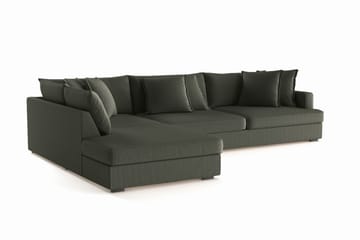 Rossita Lyx 4-sits Extra djup Soffa med Schäslong Vänster - Mörkgrön Manchester - Möbler - Soffa - Divansoffa & schäslongsoffa - 4 sits soffa med divan