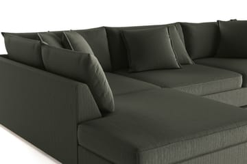 Rossita Lyx 4-sits Extra djup Soffa med Schäslong Vänster - Mörkgrön Manchester - Möbler - Soffa - Divansoffa & schäslongsoffa - 4 sits soffa med divan