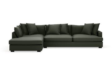 Rossita Lyx 4-sits Extra djup Soffa med Schäslong Vänster - Mörkgrön Manchester - Möbler - Soffa - Divansoffa & schäslongsoffa - 4 sits soffa med divan