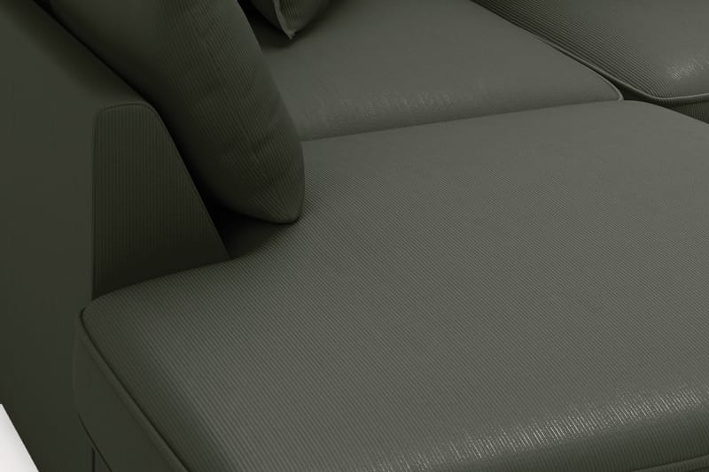 Rossita Lyx 4-sits Extra djup Soffa med Schäslong Vänster - Mörkgrön Manchester - Möbler - Soffa - Divansoffa & schäslongsoffa - 4 sits soffa med divan