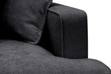 Rossita Lyx 4-sits Extra djup Soffa med Schäslong Vänster - Svart Chenille - Möbler - Soffa - Divansoffa & schäslongsoffa - 4 sits soffa med divan