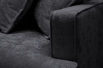 Rossita Lyx 4-sits Extra djup Soffa med Schäslong Vänster - Svart Chenille - Möbler - Soffa - Divansoffa & schäslongsoffa - 4 sits soffa med divan