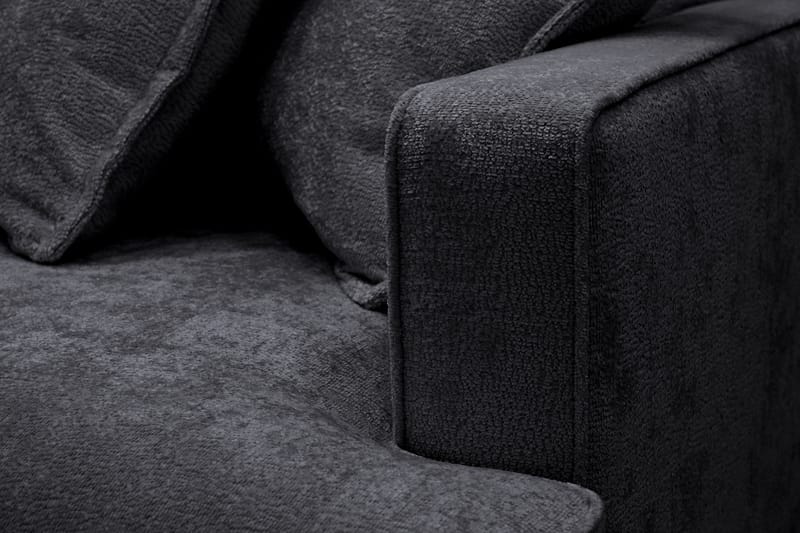 Rossita Lyx 4-sits Extra djup Soffa med Schäslong Vänster - Svart Chenille - Möbler - Soffa - Divansoffa & schäslongsoffa - 4 sits soffa med divan