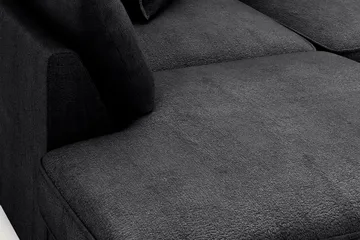 Rossita Lyx 4-sits Extra djup Soffa med Schäslong Vänster - Svart Chenille - Möbler - Soffa - Divansoffa & schäslongsoffa - 4 sits soffa med divan