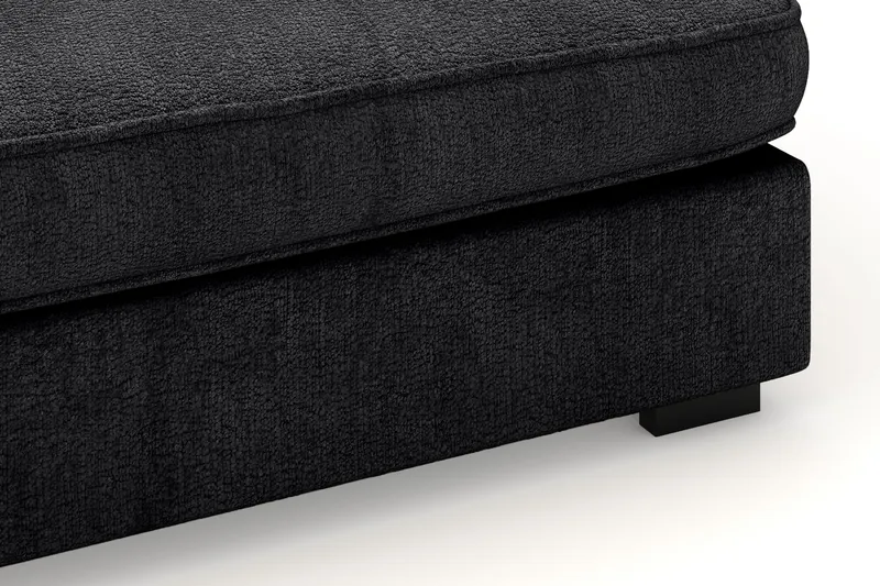 Rossita Lyx 4-sits Extra djup Soffa med Schäslong Vänster - Svart Chenille - Möbler - Soffa - Divansoffa & schäslongsoffa - 4 sits soffa med divan