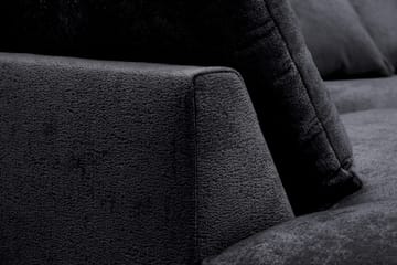 Rossita Lyx 4-sits Extra djup Soffa med Schäslong Vänster - Svart Chenille - Möbler - Soffa - Divansoffa & schäslongsoffa - 4 sits soffa med divan