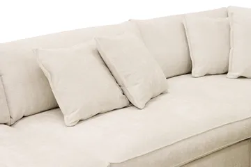Rossita Lyx 4-sits Högervänd L-formad Extra Djup Schäslongsoffa i Chenille - Beige Chenille - Möbler - Soffa - Divansoffa & schäslongsoffa - 4 sits soffa med divan