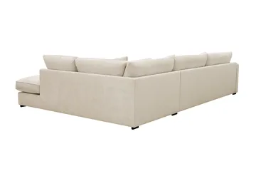 Rossita Lyx 4-sits Högervänd L-formad Extra Djup Schäslongsoffa i Chenille - Beige Chenille - Möbler - Soffa - Divansoffa & schäslongsoffa - 4 sits soffa med divan