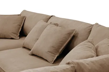 Rossita Lyx 4-sits Högervänd L-formad Extra Djup Schäslongsoffa i Manchester - Brun Manchester - Möbler - Soffa - Divansoffa & schäslongsoffa - 4 sits soffa med divan