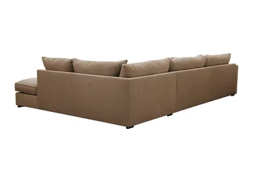 Rossita Lyx 4-sits Högervänd L-formad Extra Djup Schäslongsoffa i Manchester - Brun Manchester - Möbler - Soffa - Divansoffa & schäslongsoffa - 4 sits soffa med divan