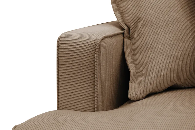Rossita Lyx 4-sits Högervänd L-formad Extra Djup Schäslongsoffa i Manchester - Brun Manchester - Möbler - Soffa - Divansoffa & schäslongsoffa - 4 sits soffa med divan