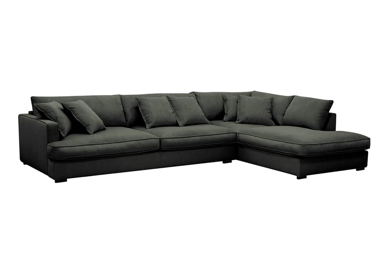 Rossita Lyx 4-sits Högervänd L-formad Extra Djup Schäslongsoffa i Manchester - Mörkgrön Manchester - Möbler - Soffa - Divansoffa & schäslongsoffa - 4 sits soffa med divan