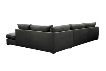 Rossita Lyx 4-sits Högervänd L-formad Extra Djup Schäslongsoffa i Manchester - Mörkgrön Manchester - Möbler - Soffa - Divansoffa & schäslongsoffa - 4 sits soffa med divan