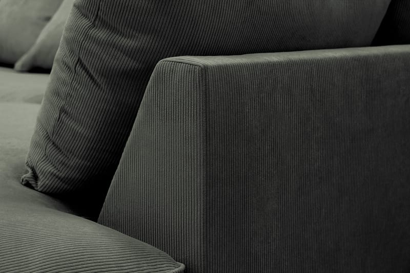 Rossita Lyx 4-sits Högervänd L-formad Extra Djup Schäslongsoffa i Manchester - Mörkgrön Manchester - Möbler - Soffa - Divansoffa & schäslongsoffa - 4 sits soffa med divan