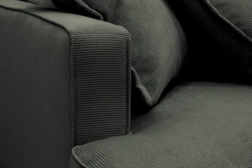 Rossita Lyx 4-sits Högervänd L-formad Extra Djup Schäslongsoffa i Manchester - Mörkgrön Manchester - Möbler - Soffa - Divansoffa & schäslongsoffa - 4 sits soffa med divan
