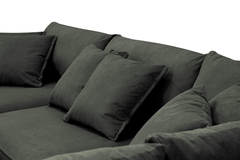 Rossita Lyx 4-sits Högervänd L-formad Extra Djup Schäslongsoffa i Manchester - Mörkgrön Manchester - Möbler - Soffa - Divansoffa & schäslongsoffa - 4 sits soffa med divan