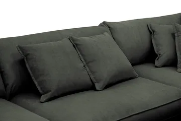 Rossita Lyx 4-sits Högervänd L-formad Extra Djup Schäslongsoffa i Manchester - Mörkgrön Manchester - Möbler - Soffa - Divansoffa & schäslongsoffa - 4 sits soffa med divan