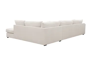 Rossita Lyx 4-sits Högervänd L-formad Extra Djup Schäslongsoffa i Manchester - Offwhite - Möbler - Soffa - Divansoffa & schäslongsoffa - 4 sits soffa med divan