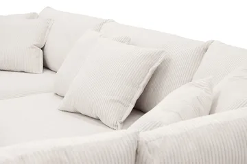 Rossita Lyx 4-sits Högervänd L-formad Extra Djup Schäslongsoffa i Manchester - Offwhite - Möbler - Soffa - Divansoffa & schäslongsoffa - 4 sits soffa med divan