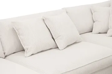 Rossita Lyx 4-sits Högervänd L-formad Extra Djup Schäslongsoffa i Manchester - Offwhite - Möbler - Soffa - Divansoffa & schäslongsoffa - 4 sits soffa med divan