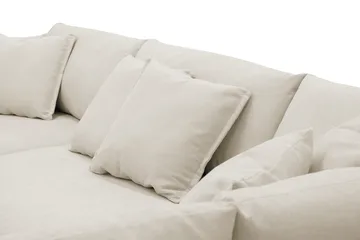 Rossita Lyx 4-sits Högervänd L-formad Extra Djup Schäslongsoffa i Tyg - Beige Tyg - Möbler - Soffa - Divansoffa & schäslongsoffa - 4 sits soffa med divan