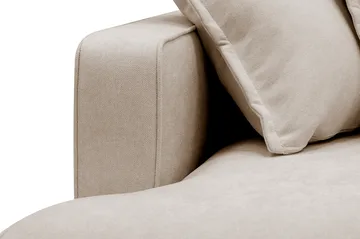 Rossita Lyx 4-sits Högervänd L-formad Extra Djup Schäslongsoffa i Tyg - Beige Tyg - Möbler - Soffa - Divansoffa & schäslongsoffa - 4 sits soffa med divan