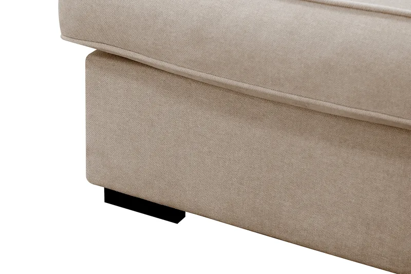 Rossita Lyx 4-sits Högervänd L-formad Extra Djup Schäslongsoffa i Tyg - Beige Tyg - Möbler - Soffa - Divansoffa & schäslongsoffa - 4 sits soffa med divan