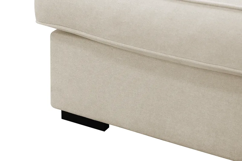 Rossita Lyx 4-sits Högervänd L-formad Extra Djup Schäslongsoffa i Tyg - Beige Tyg - Möbler - Soffa - Divansoffa & schäslongsoffa - 4 sits soffa med divan