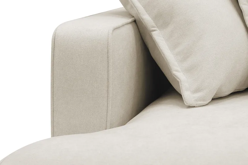 Rossita Lyx 4-sits Högervänd L-formad Extra Djup Schäslongsoffa i Tyg - Beige Tyg - Möbler - Soffa - Divansoffa & schäslongsoffa - 4 sits soffa med divan