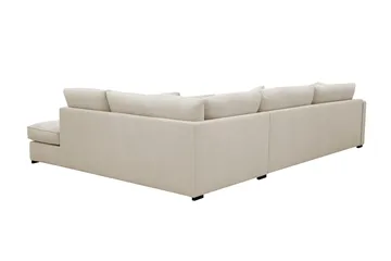 Rossita Lyx 4-sits Högervänd L-formad Extra Djup Schäslongsoffa i Tyg - Beige Tyg - Möbler - Soffa - Divansoffa & schäslongsoffa - 4 sits soffa med divan