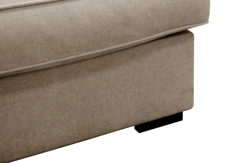 Rossita Lyx 4-sits Högervänd L-formad Extra Djup Schäslongsoffa i Tyg - Brun Tyg - Möbler - Soffa - Divansoffa & schäslongsoffa - 4 sits soffa med divan