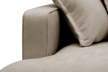 Rossita Lyx 4-sits Högervänd L-formad Extra Djup Schäslongsoffa i Tyg - Brun Tyg - Möbler - Soffa - Divansoffa & schäslongsoffa - 4 sits soffa med divan