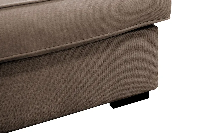 Rossita Lyx 4-sits Högervänd L-formad Extra Djup Schäslongsoffa i Tyg - Brun Tyg - Möbler - Soffa - Divansoffa & schäslongsoffa - 4 sits soffa med divan