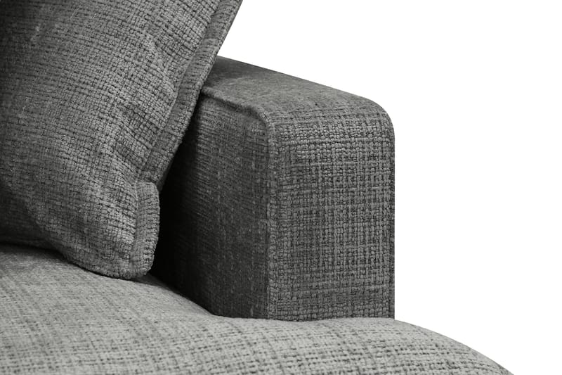 Rossita Lyx 4-sits Vänstervänd L-formad Extra Djup Schäslongsoffa i Chenille - Grå Chenille - Möbler - Soffa - Divansoffa & schäslongsoffa - 4 sits soffa med divan