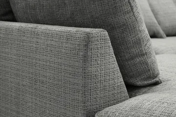 Rossita Lyx 4-sits Vänstervänd L-formad Extra Djup Schäslongsoffa i Chenille - Grå Chenille - Möbler - Soffa - Divansoffa & schäslongsoffa - 4 sits soffa med divan