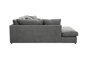 Rossita Lyx 4-sits Vänstervänd L-formad Extra Djup Schäslongsoffa i Chenille - Grå Chenille - Möbler - Soffa - Divansoffa & schäslongsoffa - 4 sits soffa med divan
