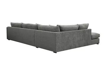 Rossita Lyx 4-sits Vänstervänd L-formad Extra Djup Schäslongsoffa i Chenille - Grå Chenille - Möbler - Soffa - Divansoffa & schäslongsoffa - 4 sits soffa med divan