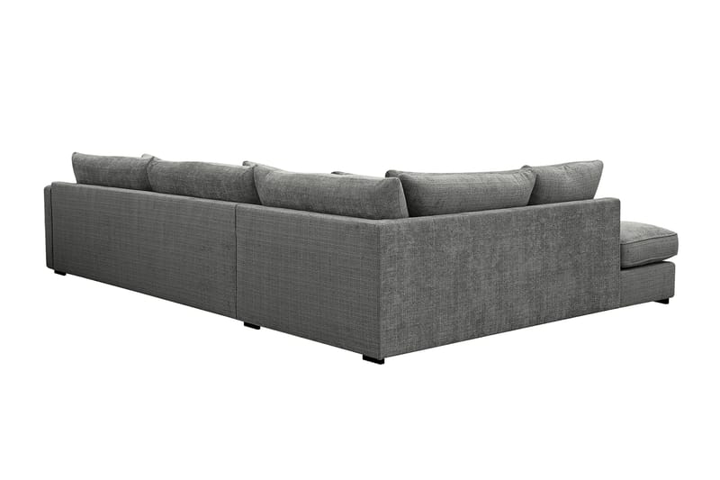 Rossita Lyx 4-sits Vänstervänd L-formad Extra Djup Schäslongsoffa i Chenille - Grå Chenille - Möbler - Soffa - Divansoffa & schäslongsoffa - 4 sits soffa med divan