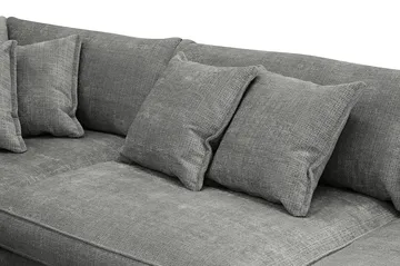 Rossita Lyx 4-sits Vänstervänd L-formad Extra Djup Schäslongsoffa i Chenille - Grå Chenille - Möbler - Soffa - Divansoffa & schäslongsoffa - 4 sits soffa med divan