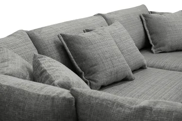 Rossita Lyx 4-sits Vänstervänd L-formad Extra Djup Schäslongsoffa i Chenille - Grå Chenille - Möbler - Soffa - Divansoffa & schäslongsoffa - 4 sits soffa med divan