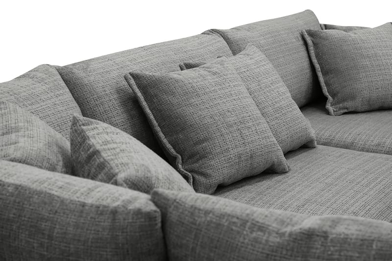 Rossita Lyx 4-sits Vänstervänd L-formad Extra Djup Schäslongsoffa i Chenille - Grå Chenille - Möbler - Soffa - Divansoffa & schäslongsoffa - 4 sits soffa med divan