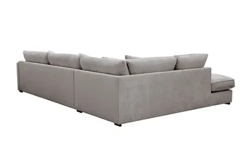 Rossita Lyx 4-sits Vänstervänd L-formad Extra Djup Schäslongsoffa i Chenille - Grå/Brun Chenille - Möbler - Soffa - Divansoffa & schäslongsoffa - 4 sits soffa med divan
