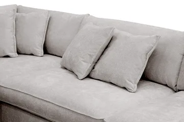 Rossita Lyx 4-sits Vänstervänd L-formad Extra Djup Schäslongsoffa i Chenille - Grå/Brun Chenille - Möbler - Soffa - Divansoffa & schäslongsoffa - 4 sits soffa med divan